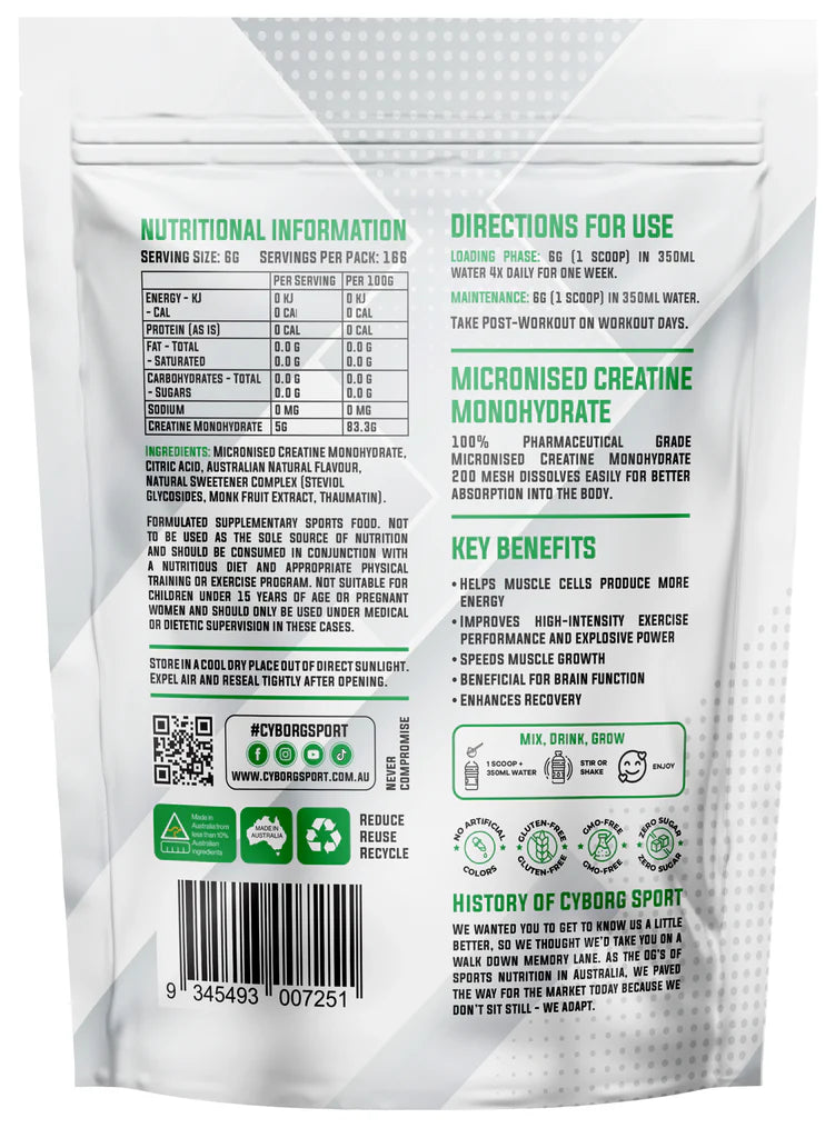 Micronised Creatine Monohydrate 500g & 1KG