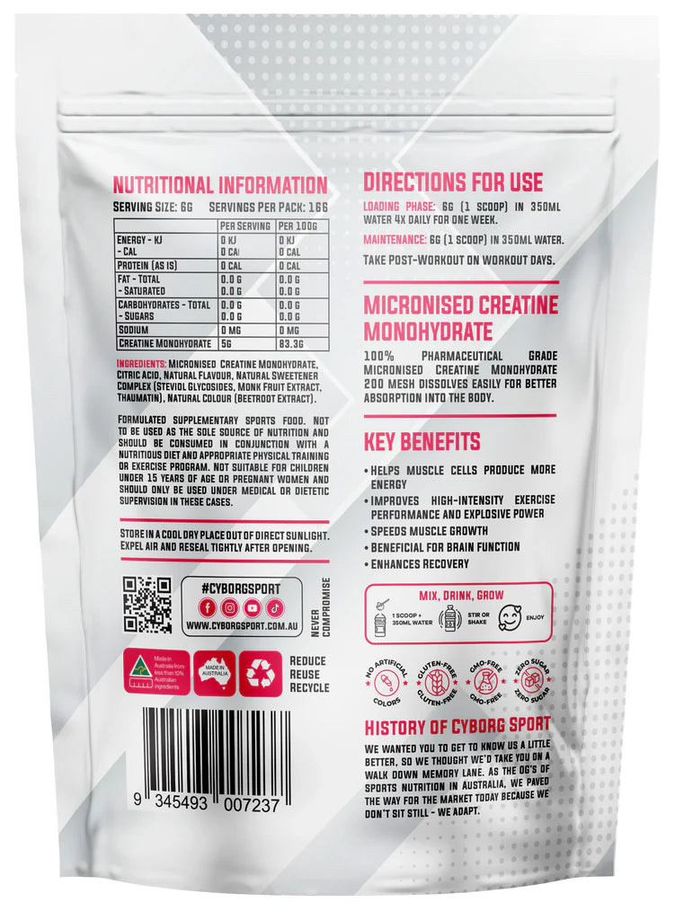 Micronised Creatine Monohydrate 500g & 1KG