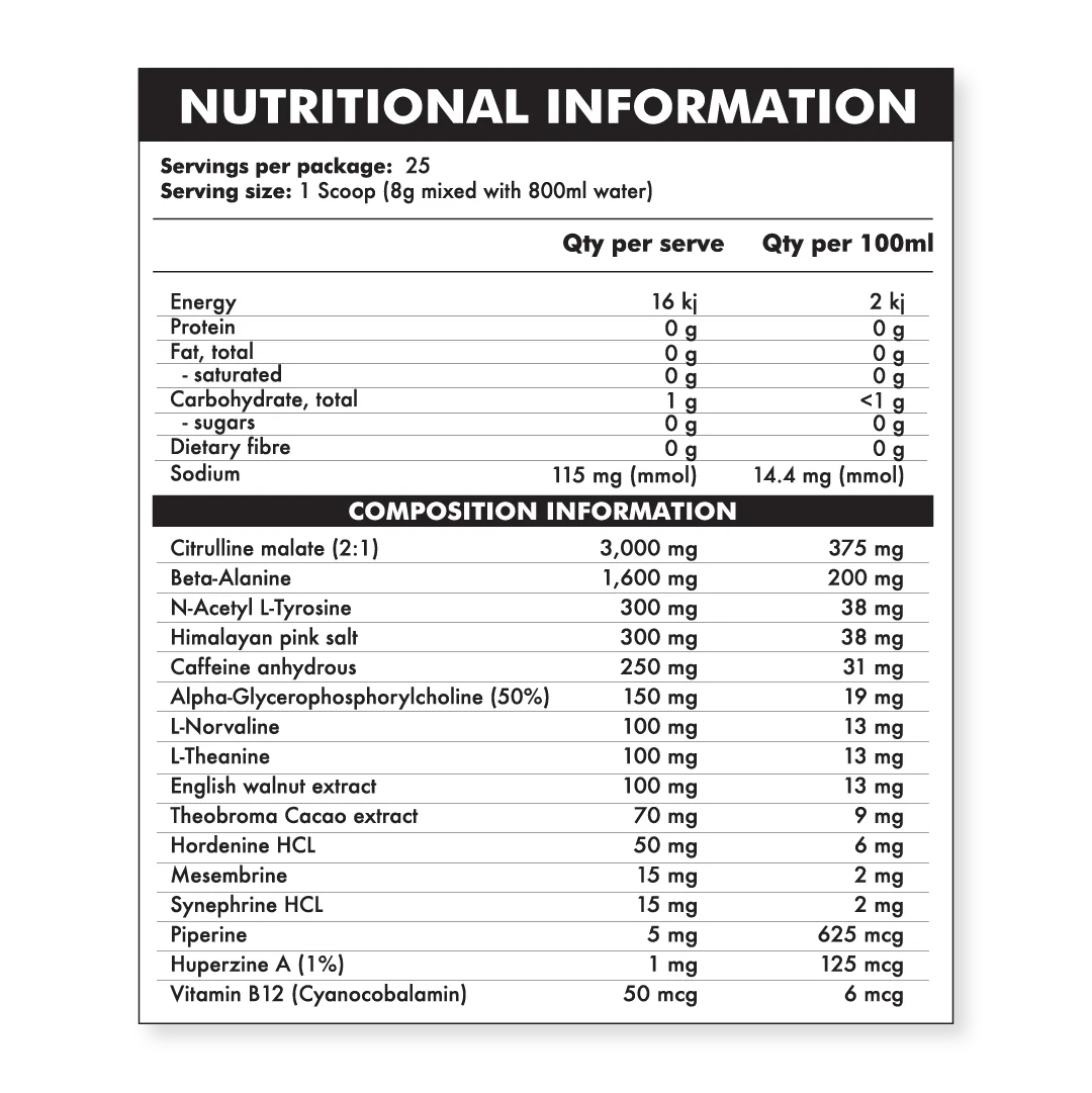 Nutrition info