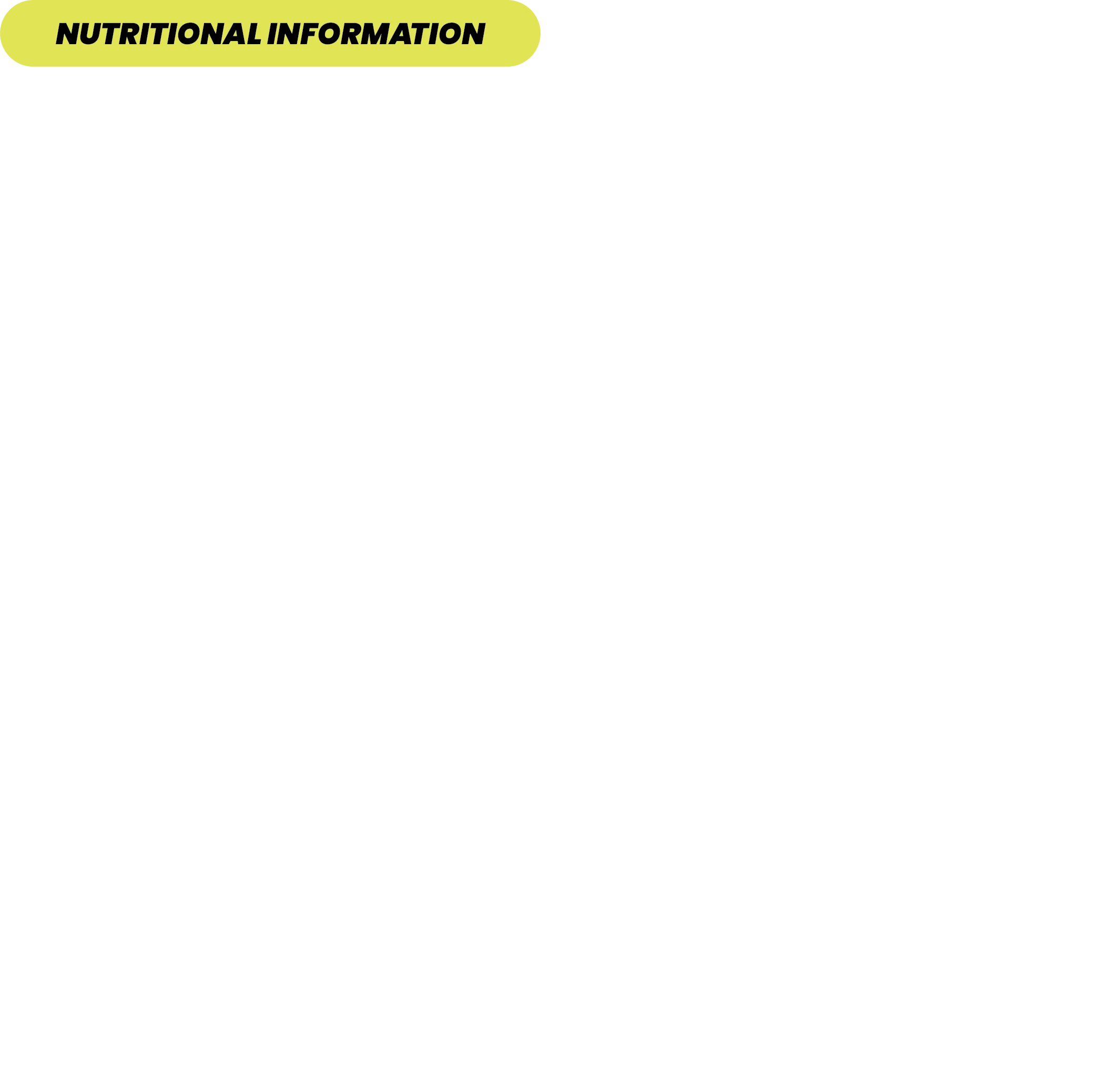 Nutrition info